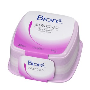 KAO Biore Fukudake Cotton — салфетки для снятия макияжа без умывания, 46 шт.