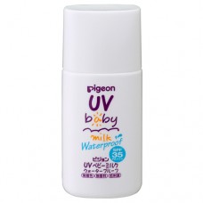 Pigeon UV baby milk waterproof SPF 35・PA+++ — детское солнцезащитное молочко, 0+