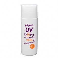 Pigeon UV baby milk waterproof SPF 50・PA++++ — детское солнцезащитное молочко, 0+, 50 гр.